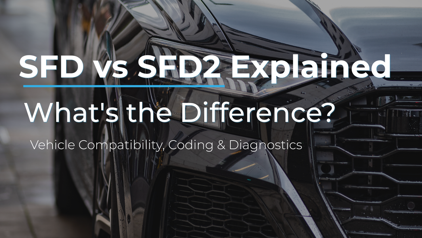 SFD vs SFD2 explained Volkswagen VAG diagnostic system security ECU coding compatibility MQB Evo MEB